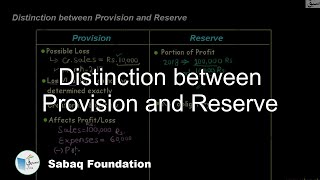 Distinction between Provision and Reserve