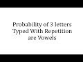 Probability and Combinations of Letters
