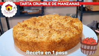 TARTA CRUMBLE DE MANZANA muy crujiente EN POCOS MINUTOS