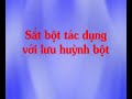 Phản ứng giữa sắt bột và lưu huỳnh bột