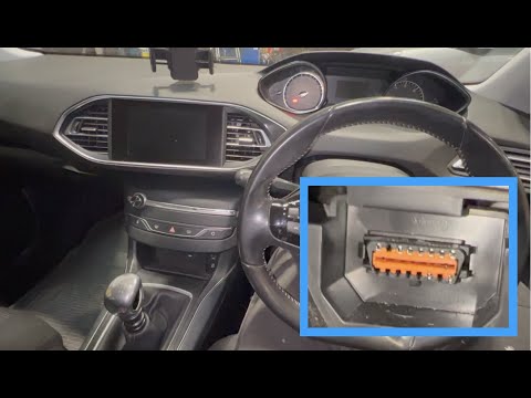Peugeot 308 EOBD diagnostic socket location