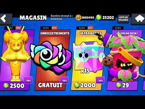 J'ACHÈTE les 15 BOITES du MAGASIN et TOUS les SKINS Brawl Stars
