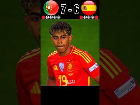Portugal vs Spain 💥 ||penalty shootout 🥶🔥|| Imaginary Match 🤯#football #cr7 #spain #portugal #shorts