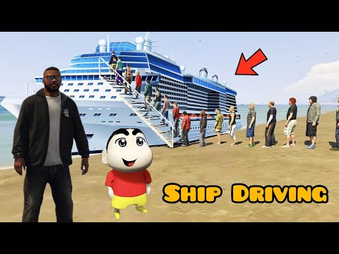 GTA 5 Franklin First Ship Experience With Shinchan#shorts #youtubeshorts #trending