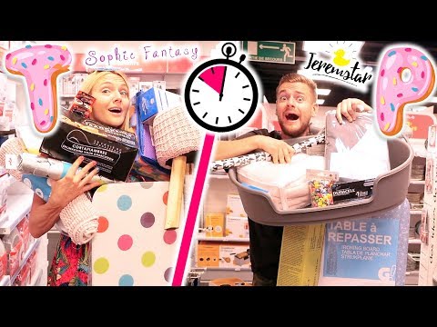 On achète tout ce qui commence par la lettre... - 10 min Challenge | Jeremstar VS Sophie Fantasy