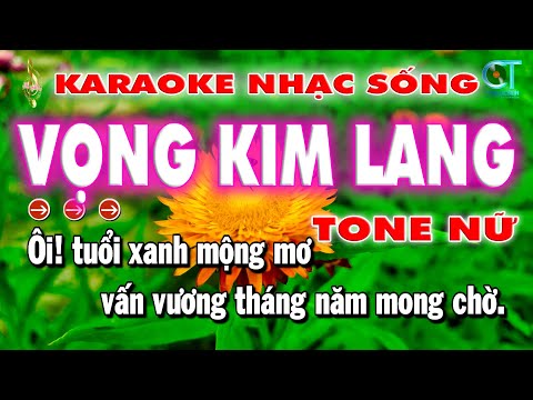 Vọng Kim Lang Tone Nữ Nhạc Sống | Làng Hoa Karaoke