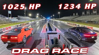 Demon 170 vs Lucid Sapphire 1/4 Mile Drag Race