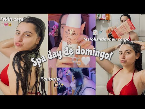 SPA DAY DE DOMINGO!🚿🎀✨ |cabelo, skin care, cuidados com o corpo🧖🏻‍♀️