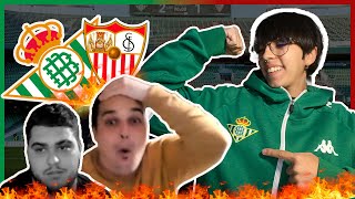 💚 Hinchas del Betis con un sevillista reaccionando al partido || Betis - Sevilla Copa del Rey
