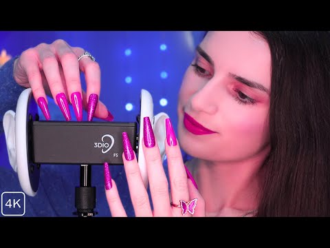ASMR INSANE 🔥 Mic Scratching & Tapping on the 3Dio Mic⚠️ INSTANT SLEEP ⚠️ Long Nails 😴 No Talking 4K