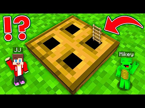 Mikey and JJ Build Secret SMALLEST BASE Inside TRAPDOOR in Minecraft ?! - Maizen JJ Mikey!