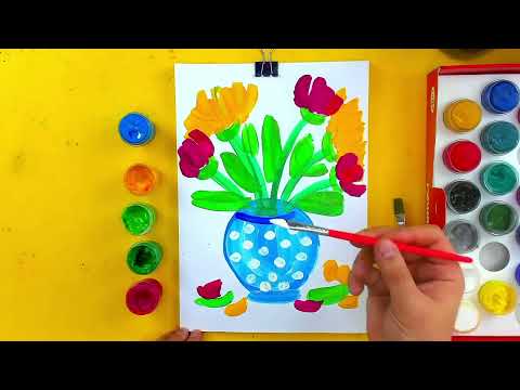 How to draw flowers how to paint 🎨 ￼￼￼ flowers 🌺 ￼