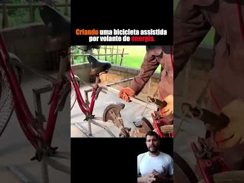 Que bicicleta incrível ele criou.