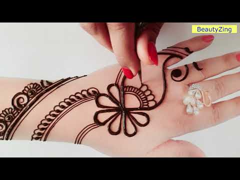 Beautiful Mehndi Design - आसान मेहँदी लगाना सीखे - Simple Mehndi design for Backhands