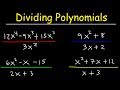 Dividing Polynomials: Monomials and Binomials Techniques