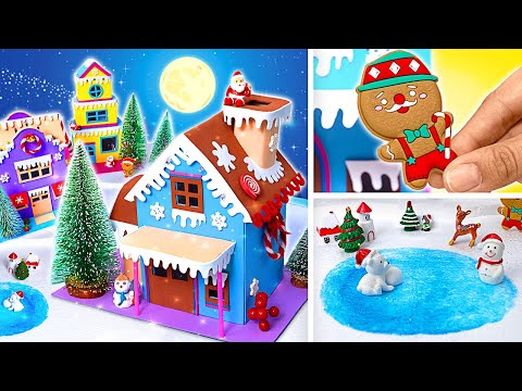 Construyendo un Mini Pueblo Navideño con Papel y Decoraciones DIY DIVERTIDO 🎅🏠