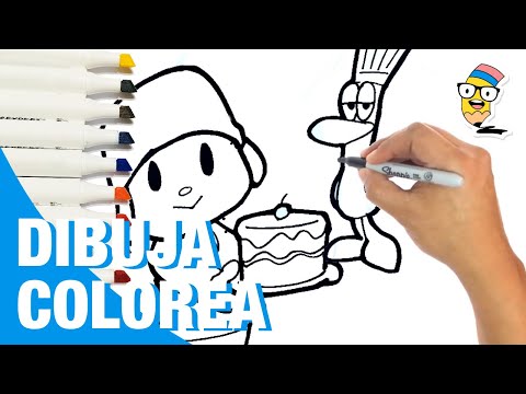 Dibuja y Colorea a POCOYO y PATO 🔵✍️🐕 Dibujos Para Niños