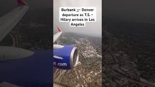 SWA- Southwest Airlines Burbank to Denver departure as Tropical Storm rolls into L.A. #aviation #SWA