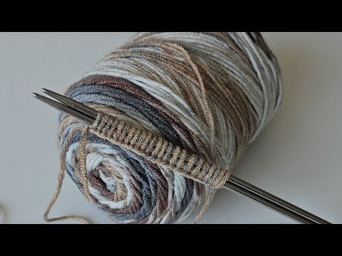 Easy and Beautiful🧶 Knitting Pattern Stitch for Shawl, Cardigan, Vest and Scarf Beanie