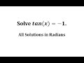 Understanding Tangent Function Solutions