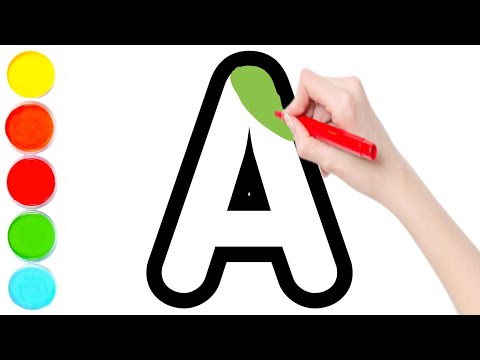 Collection of Alphabet drawing colouring for kids | Easy draw and paint alphabet | English for kids