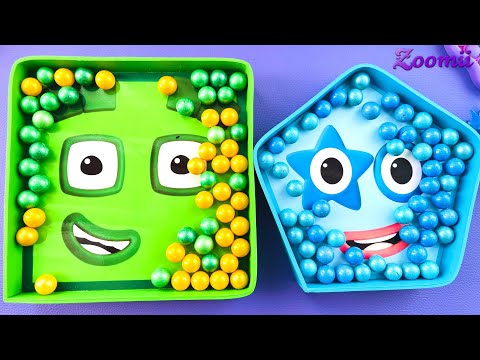 Satisfying Video | How I Made Rainbow 2 Numberblocks Bath from 4 Rainbow Color  EGGS #satisfying