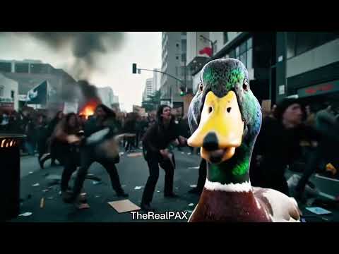 Mr Duck Joins Los Angeles Protests 6/9/2025 Day 4 (Google Veo 3)
