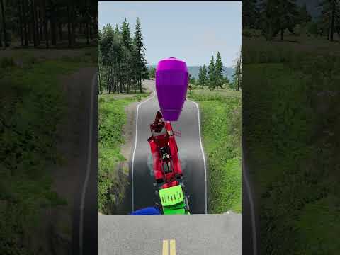 Colorful Cars vs Gaiant Pit - beamng.drive #02