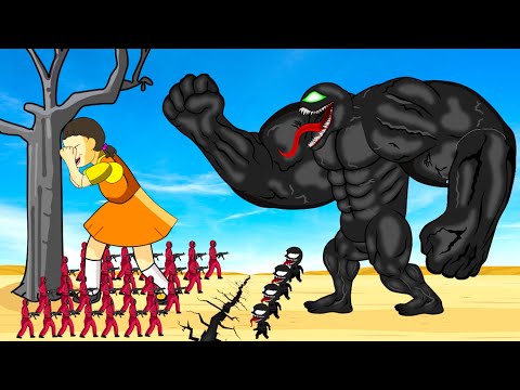 Evolution Of HULK Family Vs VENOM Family Playing Squid Game 2 Animation | 어몽어스 오징어 게임 2