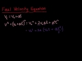 Final Velocity and Kinematics Concepts