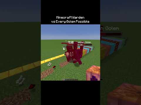 Minecraft Warden vs Every Golem #shorts