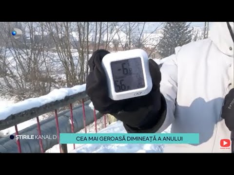 Stirile Kanal D - Cea mai geroasa dimineata a anului: -20 de grade! | Editie de pranz