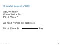 Number Sense and Percent Calculations