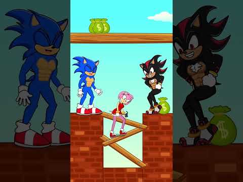Sonic And Amy Story - Sonic Good Vs Evil Shadow - Consequences Of Greed #shorts #sonic #shadow