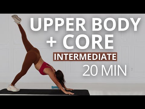 20 MIN UPPER BODY & ABS | Intense Intermediate Workout to Get Toned & Strong Arms & Abs | Dumbbells