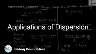 Applications of Dispersion