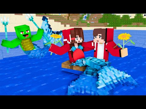 JJ Became a mermaid ! MAIZEN : JJ and Mikey In Minecraft Sad Animation