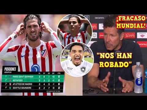 🚨¡FRACASO! ATLETI ELIMINADO del MUNDIAL DE CLUBES - PSG PASA PRIMERO y BOTAFOGO SEGUNDO con POLÉMICA