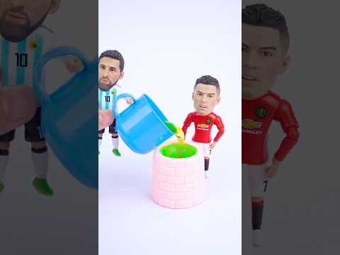 Satisfied with unboxing and Reviews Messi and Ronaldo Toys videos