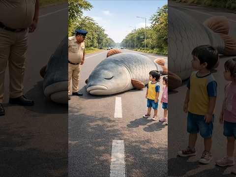 रोड पर पड़ी मछली को क्या हुआ😱#Catsoftiktok #CatLovers #cat #cute #FunnyCats #catcartoon