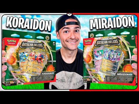 Review do DECK INICIAL de BATALHA Miraidon e Koraidon EX Deluxe com Cartas POKÉMON TCG