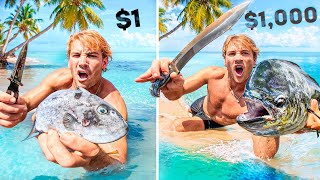 $1 VS $1000 Sea Food Catch and Cook