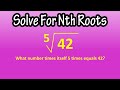 Calculating Nth Roots in Excel