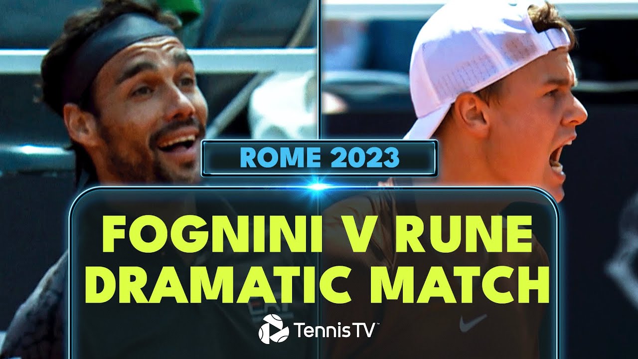Dramatic Fabio Fognini vs Holger Rune Encounter | Rome 2023 Highlights