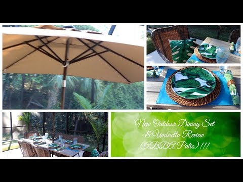 New Outdoor Dining Set & Umbrella Review (Abba...