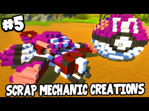 Scrap Mechanic CREATIONS! - FLYING MASTER BALL! [#5] W/AshDubh | Gameplay |