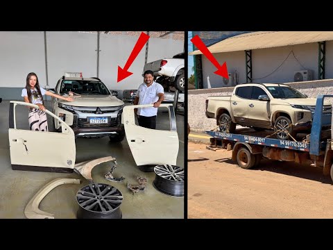 APÓS O ACIDENTE MEU CARRO FICOU PRONTO 😭