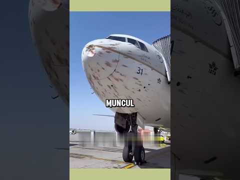 Pesawat Penyok Karena Ditabrak Burung😮 #shorts