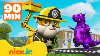 دوريات المخلاب | روبل يوقف ديناصور آلي عملاق وأفضل إنقاذات دورية الجراء! | 90 دقيقة | Nick Jr.