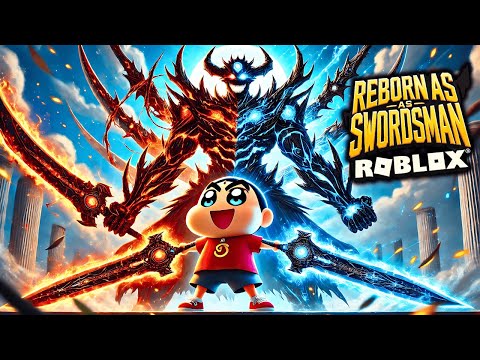 SHINCHAN Got the RAREST Double Blade Demonic Swords in ROBLOX Reborn As Swordsman With CHOP